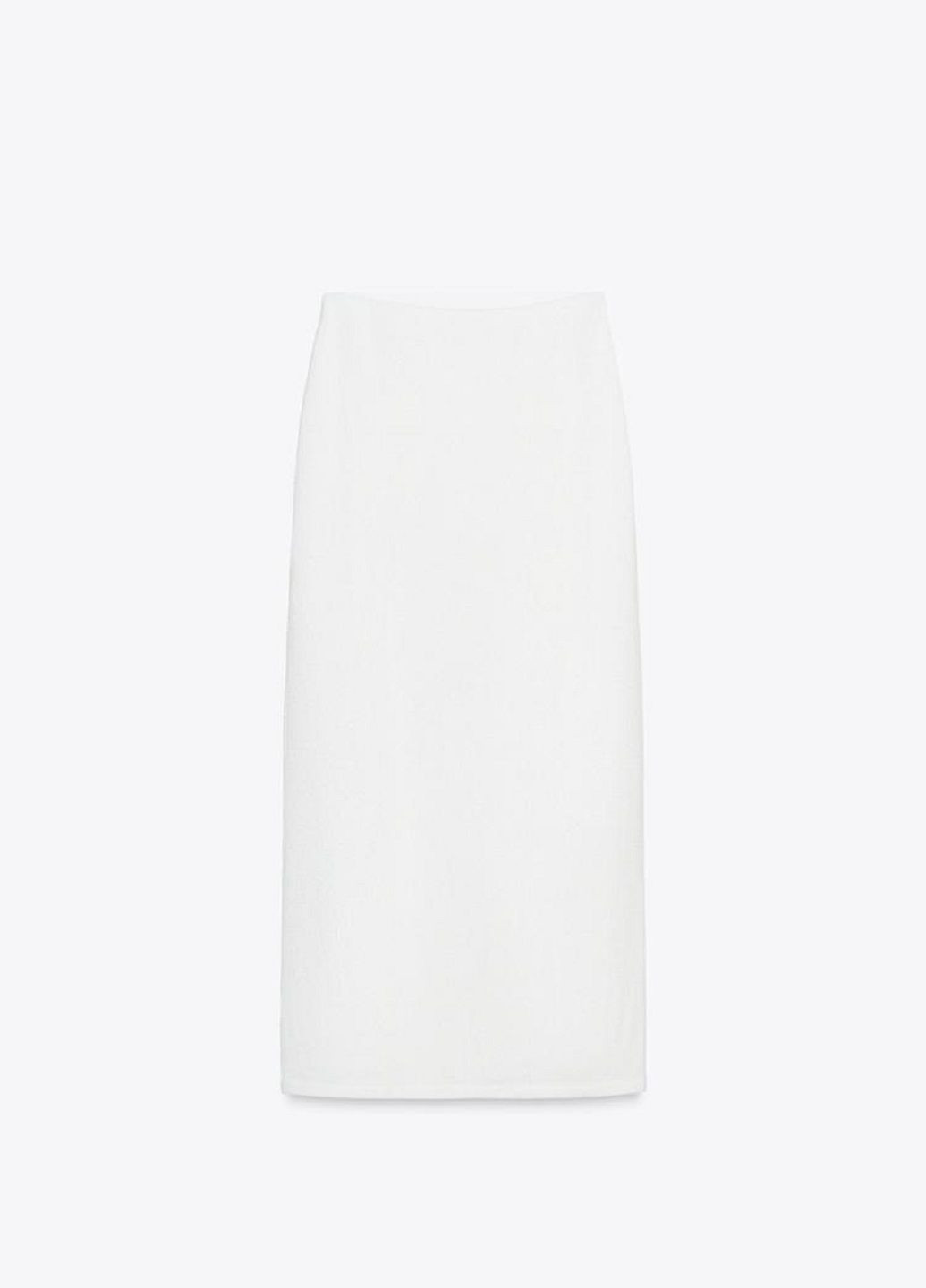 Молочная однотонная юбка Zara