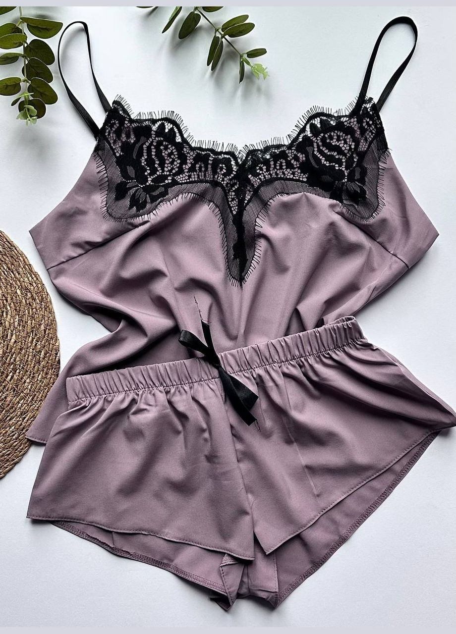 Пудрова всесезон червона піжама жіноча майка та шорти Exclusive