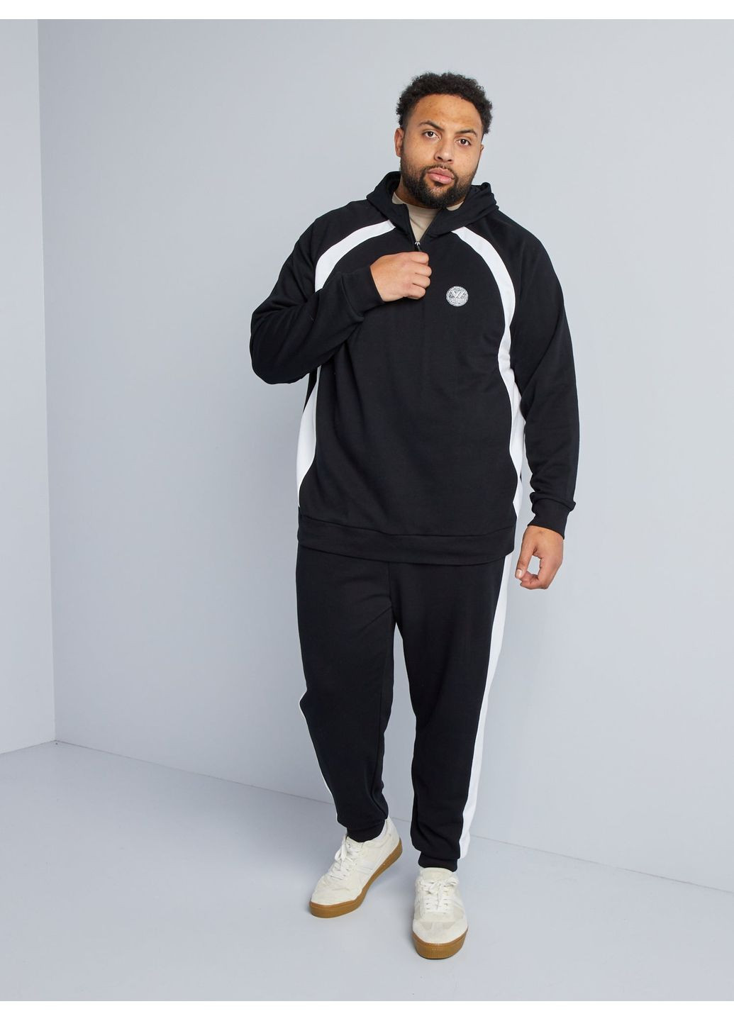 Худи демисезон,чорный-белый, Kiabi (356172539)