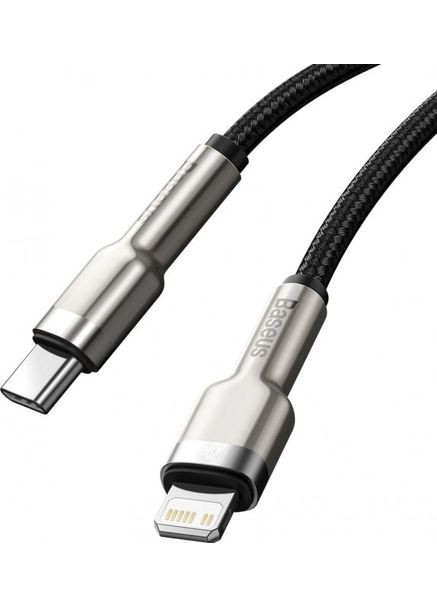 Кабель Cafule Series Metal Data Cable TypeC to Lightning PD 20W 1m Black Baseus (297452636)