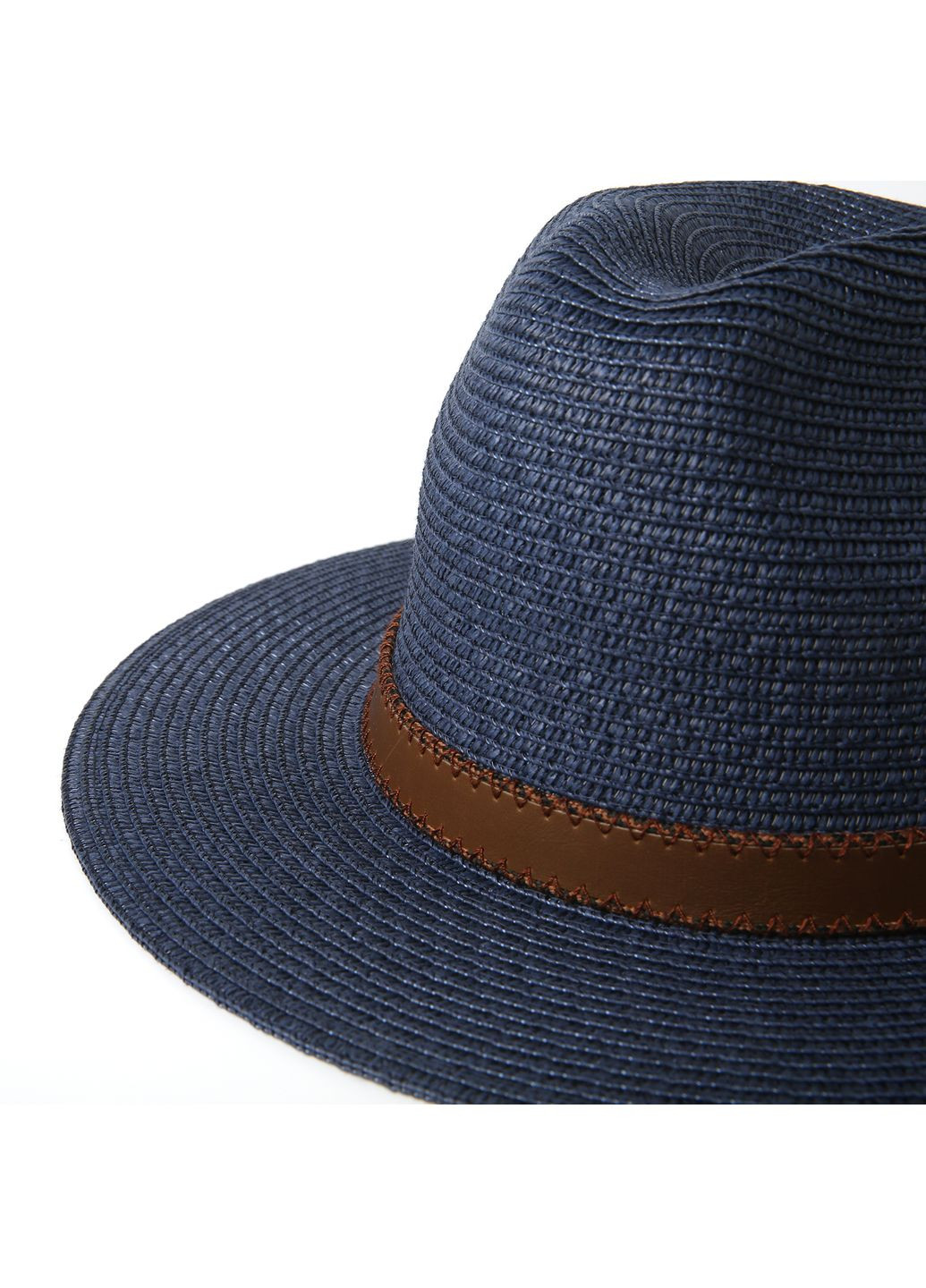 Шляпа федора мужская бумага синяя BAY 376-046 LuckyLOOK 376-046м (289478415)