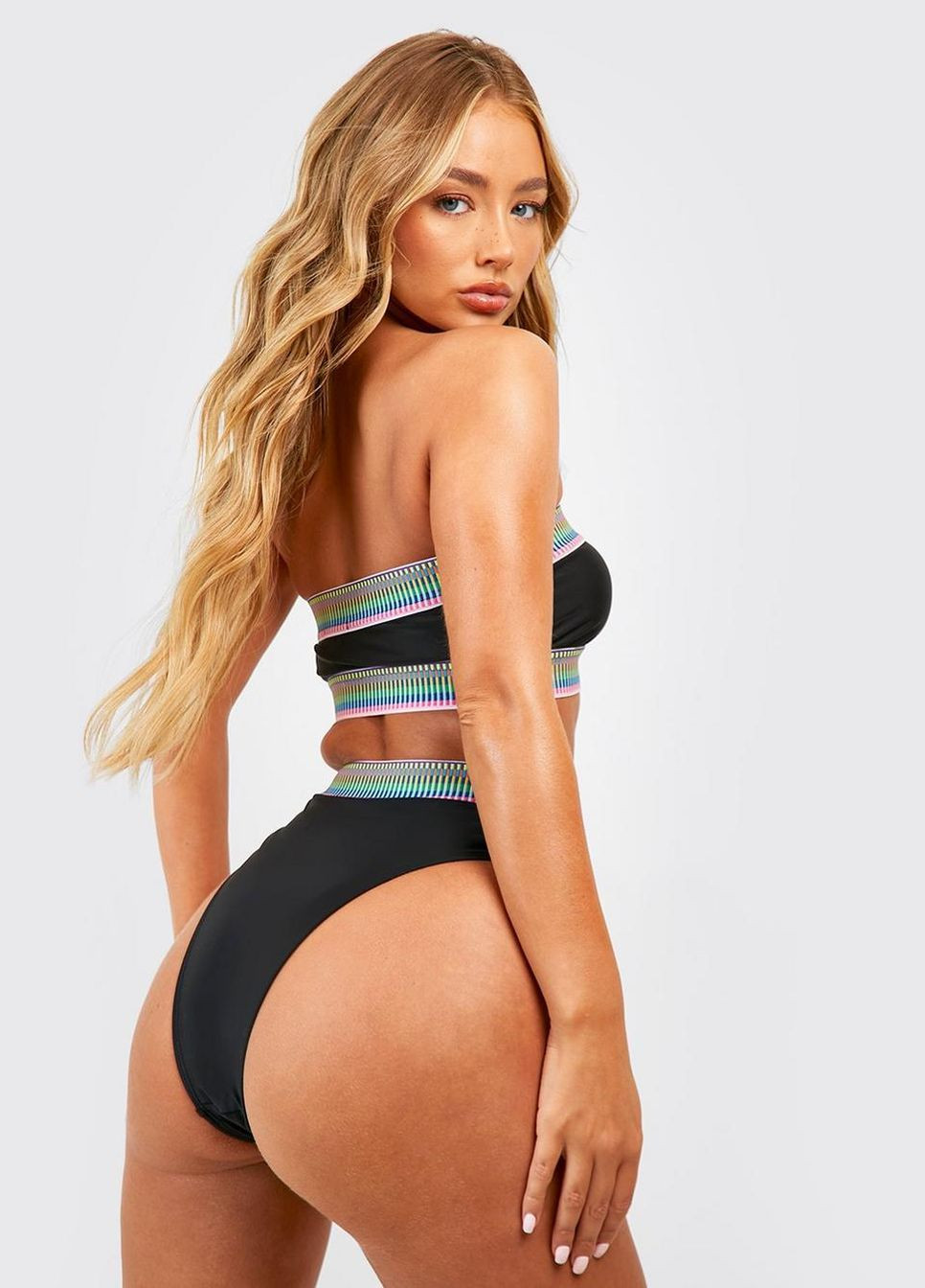 Чорний літній купальник (ліф та трусики) роздільний Boohoo