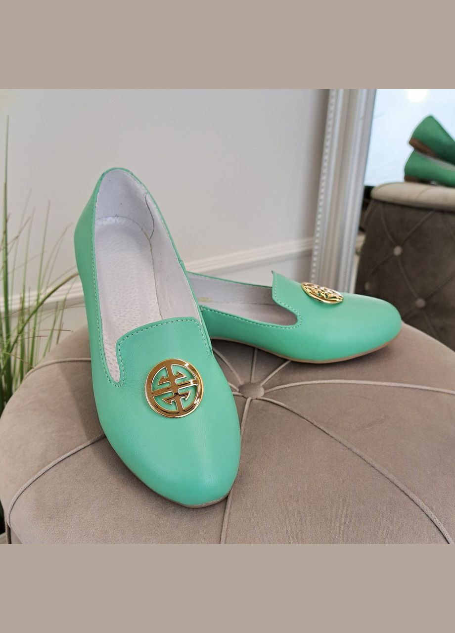 Vasha para Женские кожаные туфли на низком ходу. Цвет мятный. 37 размер мятный з, украина — демисезон (322170003)