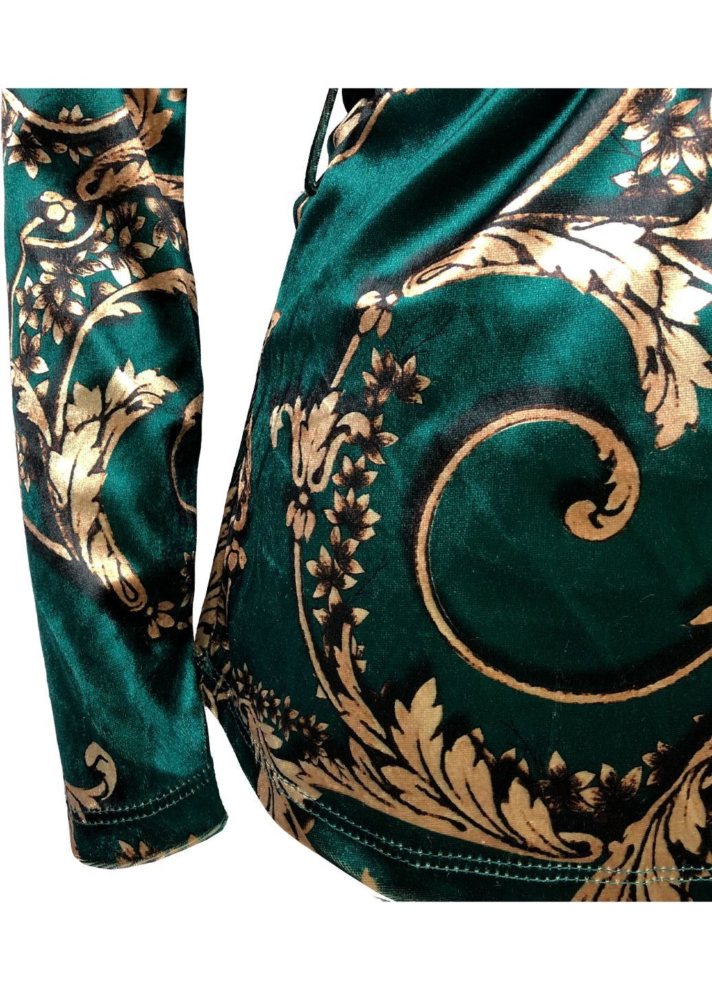 Зелена оксамитова блузка Rinascimento