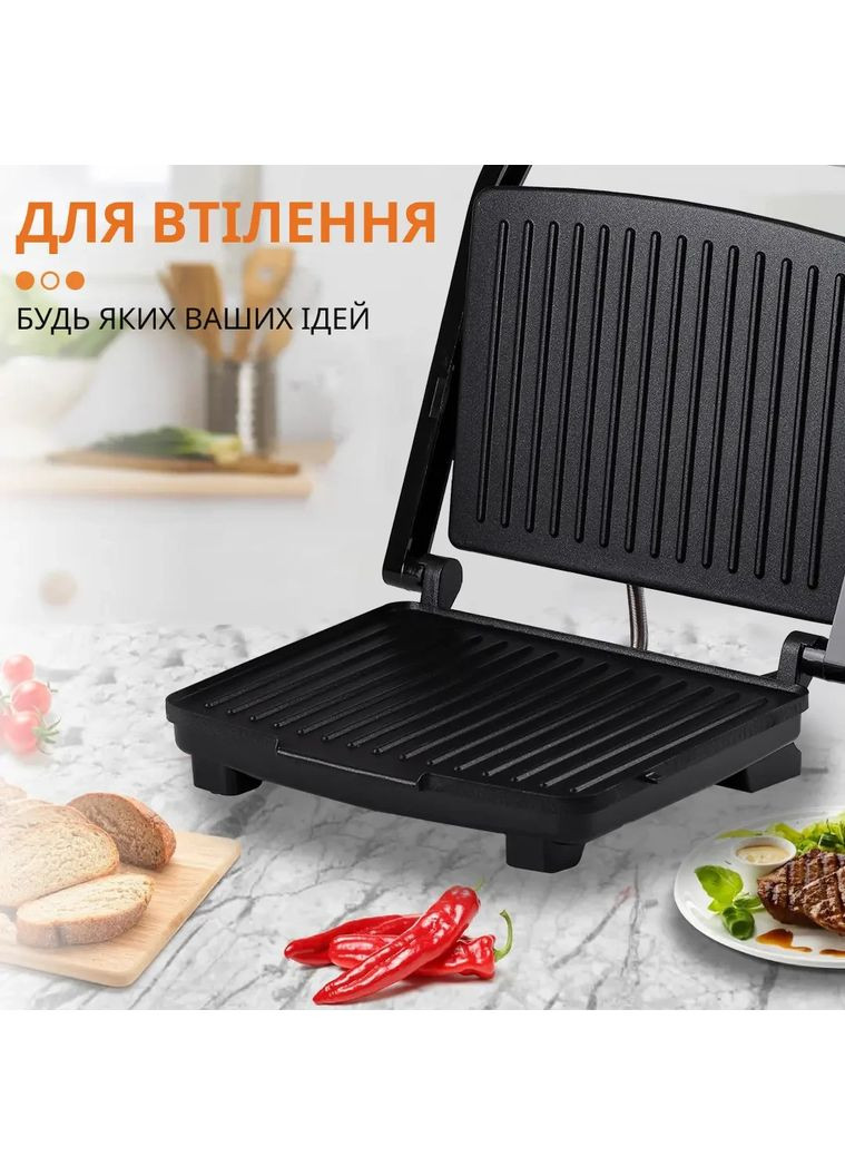 Гриль контактний KJ202SS 2000 Вт з терморегулятором Sokany (360456962)