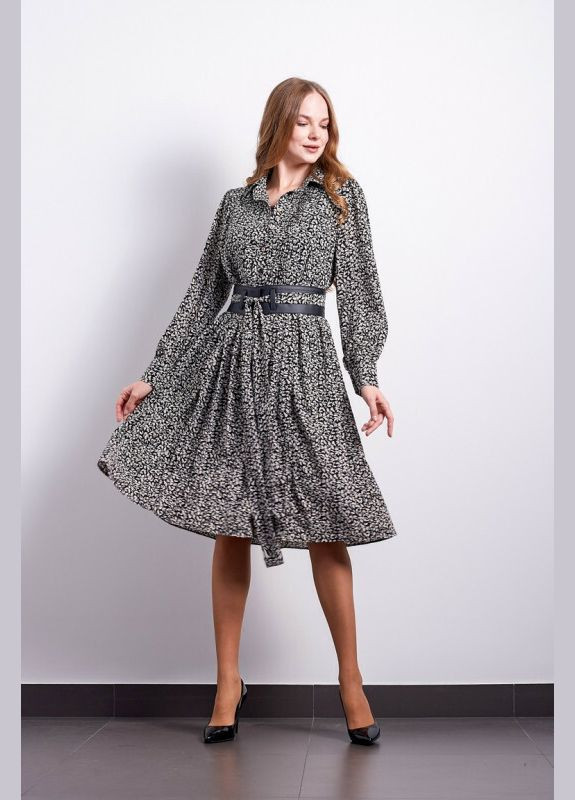 Комбінована дизайнерське жіноче плаття в квітковий принт емілія mkpr6001-1 Modna KAZKA