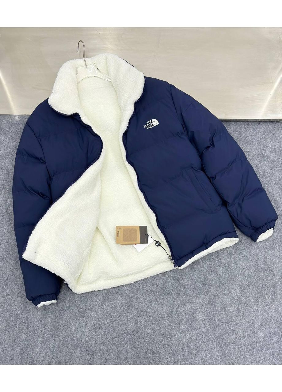 Синий зимний Пуховик No Brand