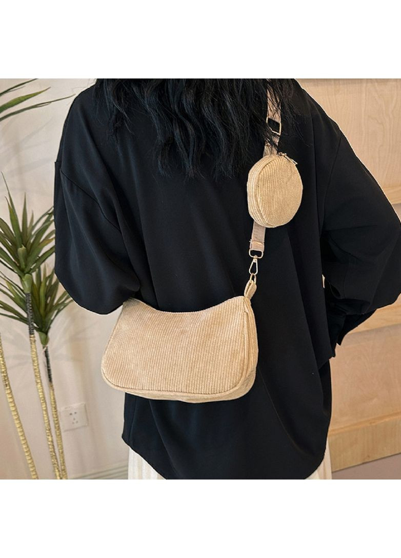 Сумка жіноча кросбоді через плече текстильна вельветова з гаманцем повсякденна RoyalBag P4-9620 (356181467)