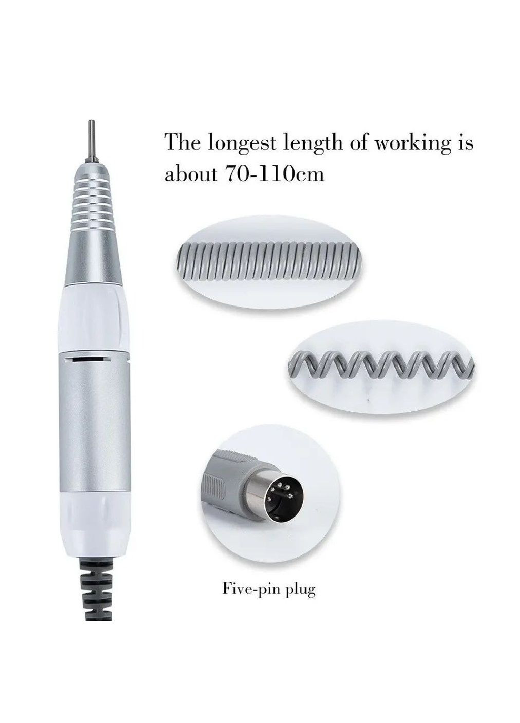 Ручка змінна універсальна з функцією охолодження для фрезера манікюрного апарату 35000 об/хв 155х20х30 мм (479835-Prob) Unbranded (324741380)