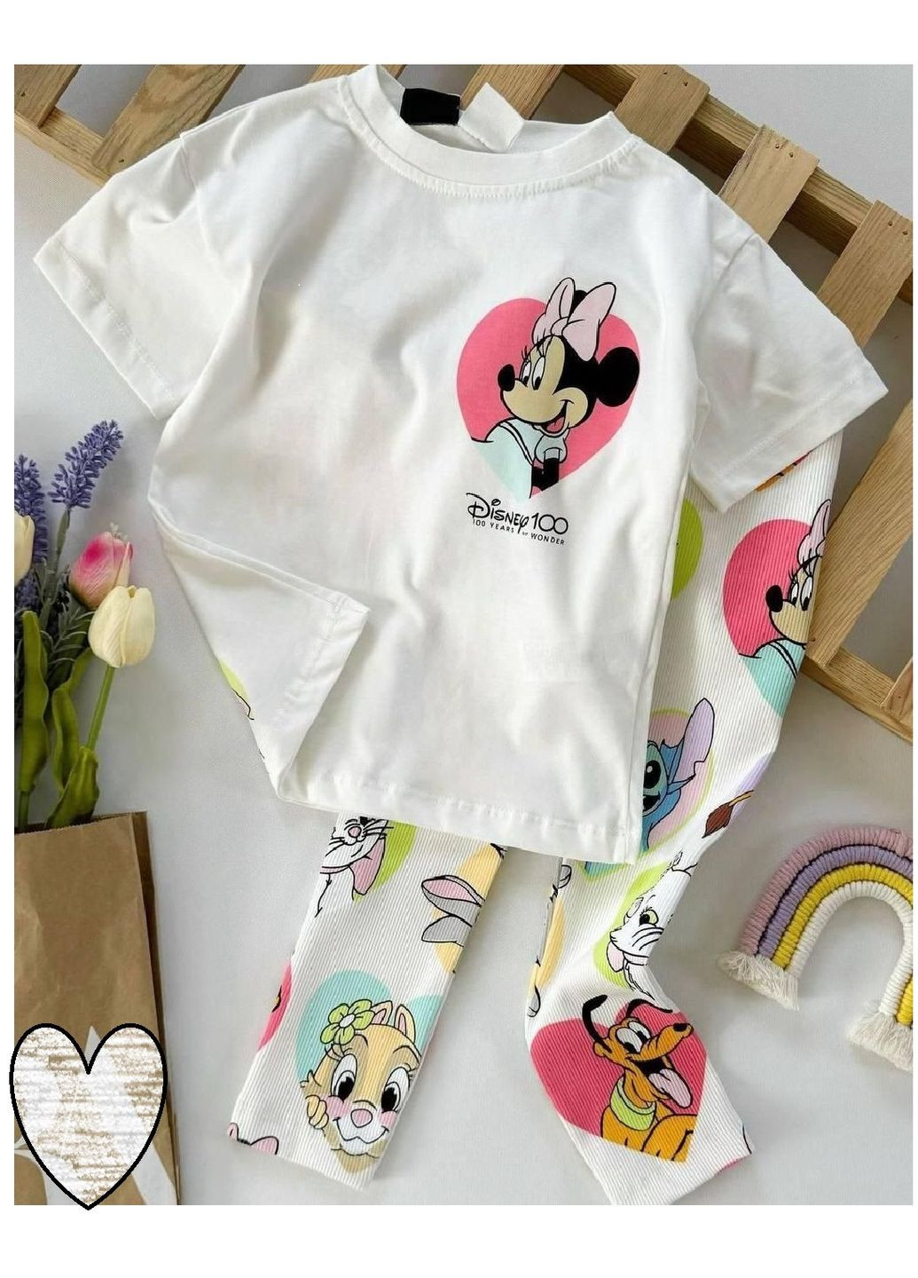 Костюм (футболка, лосины) Minnie Mouse (Минни Маус) KSET32111 Disney футболка+леггінси (294206721)