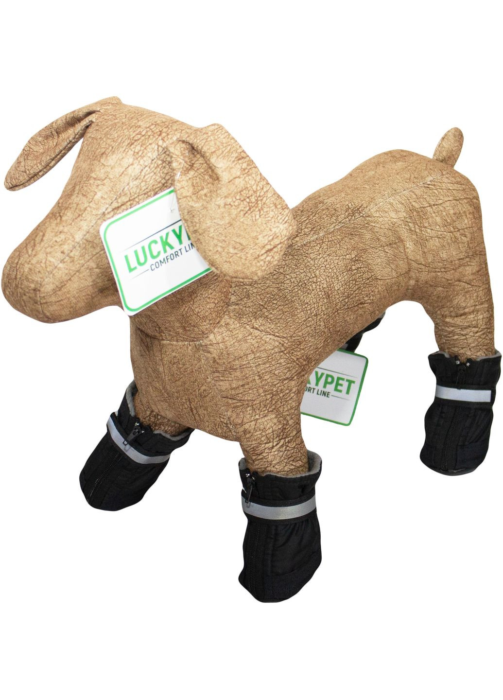 Черевики для собак Фліс №1 4.5х6.5х11 см Чорні (6820479483008) Lucky Pet (318101131)