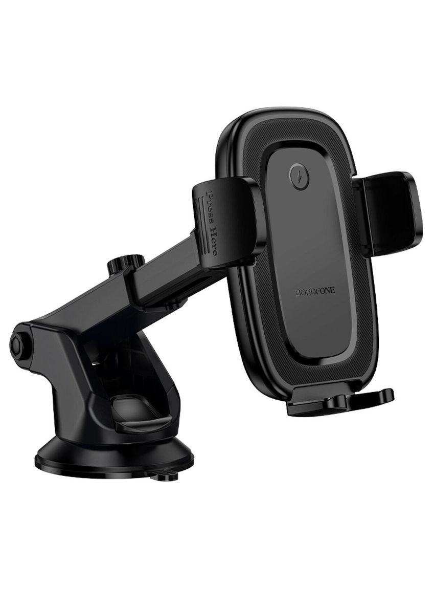 Автотримач для телефона з БЗП BH223 Follower push-type wireless fast charging car holder(center console) Borofone (365654327)