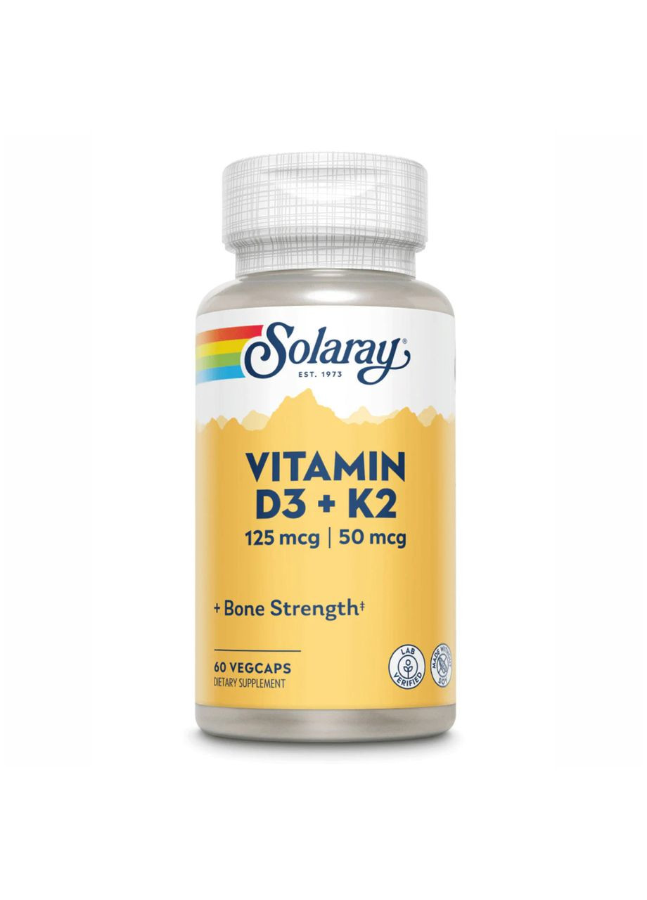 Vitamin D-3 & K-2 - 60 vcaps Solaray (369397520)