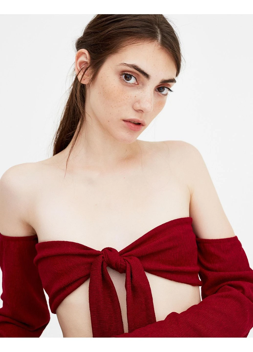 Топ лето,бордовый, Pull & Bear (391055155)