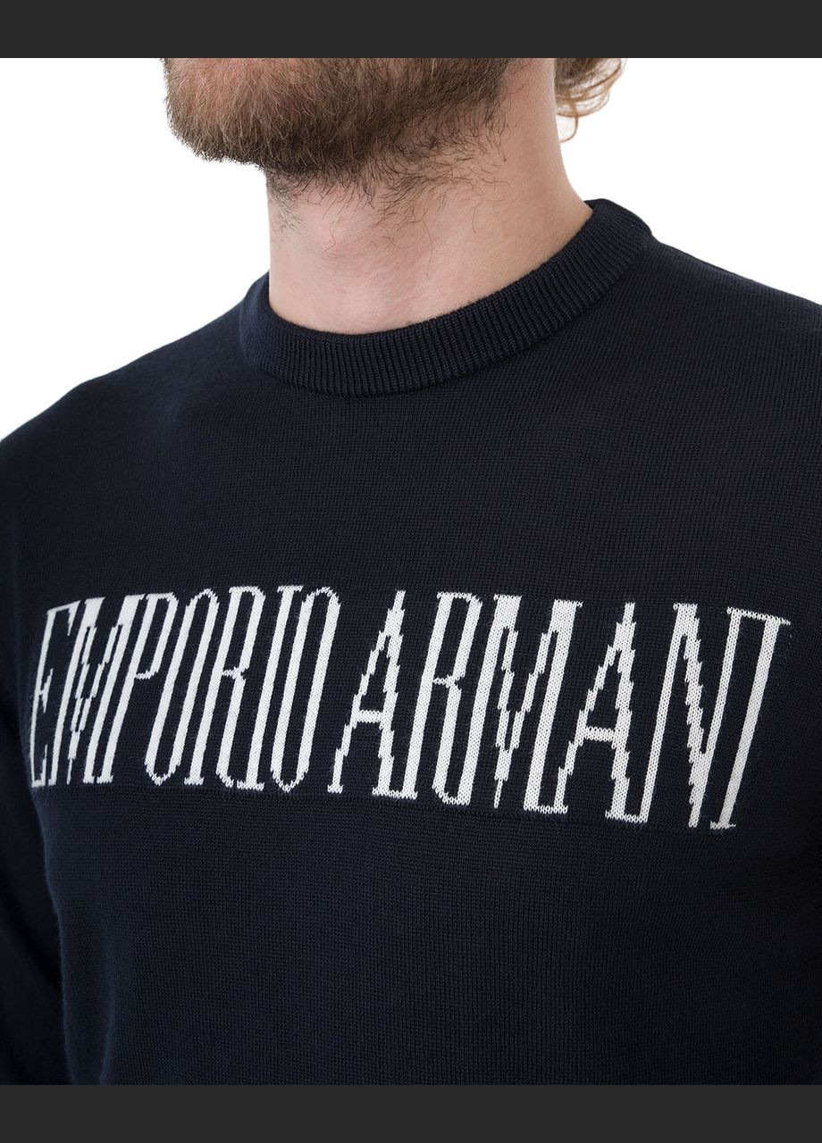 Синий джемпер мужской Emporio Armani