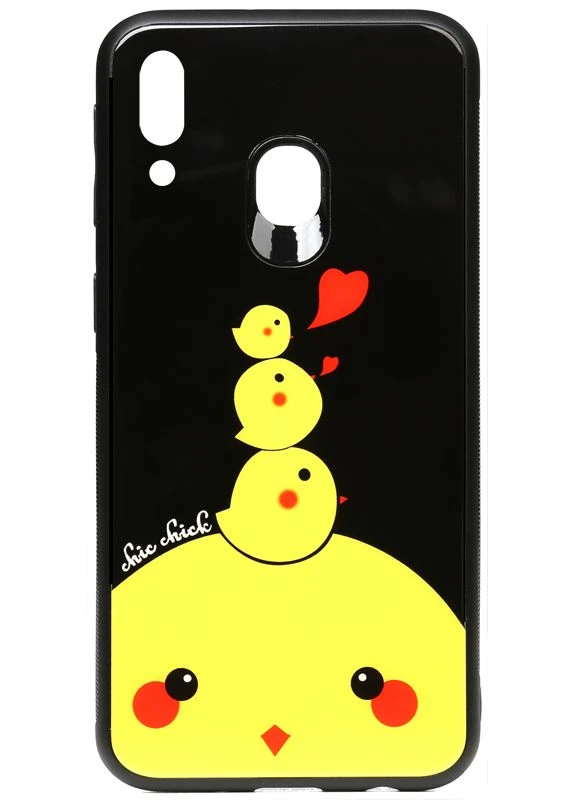 Чехолнакладка Cartoon Print Glass Case Samsung Galaxy M20 Chicken Chick Toto (301781246)