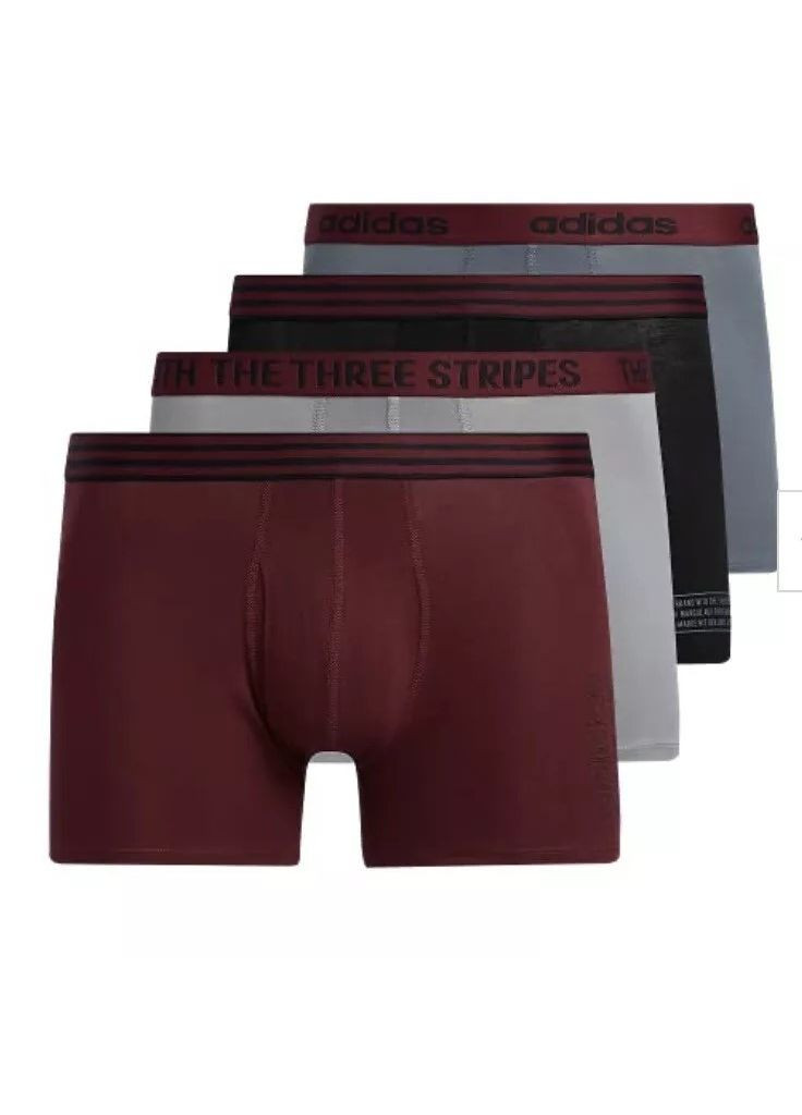 Комплект чоловічих бавовняних трусів-боксерів Athletic comfort, 4 шт. розмір XXL adidas slim fit (370442696)