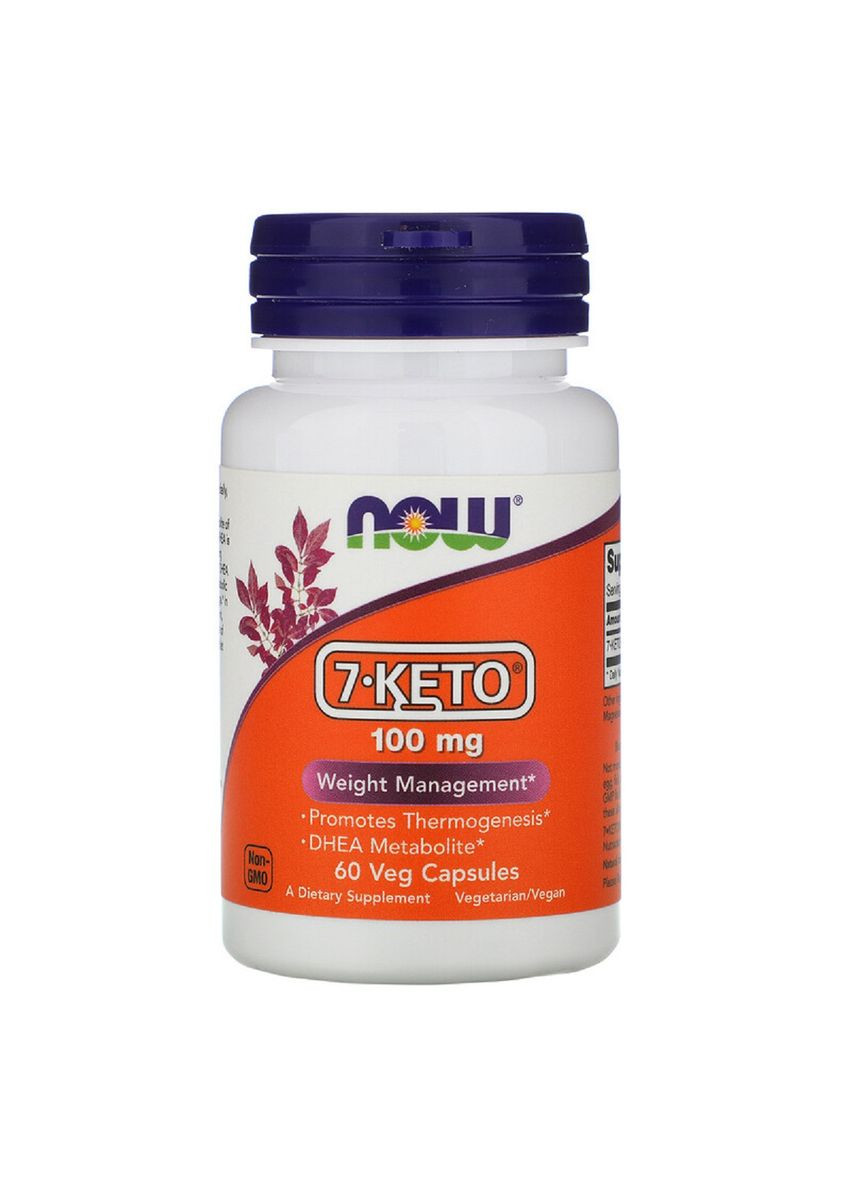 7-KETO (Дегідроепіандростерон), 100 мг,, 60 вегетаріанських капсул Now Foods (326055045)
