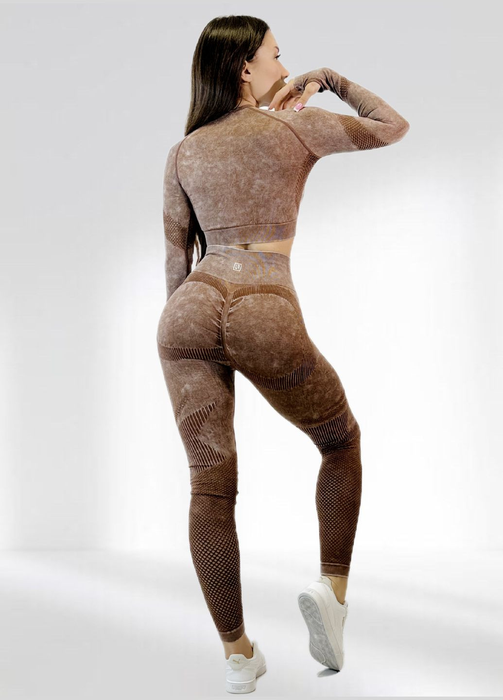 Костюм для фітнесу жіночий лосини пуш ап та топ LILAFIT (307923236)