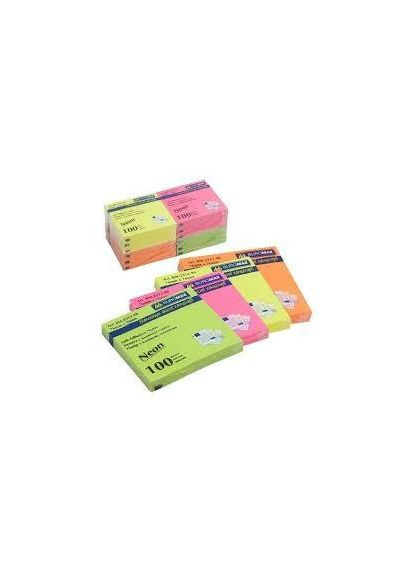 Папір для нотаток із липким шаром НЕОН, 100 л, 76x76 мм, асорті/ Buromax (342416050)