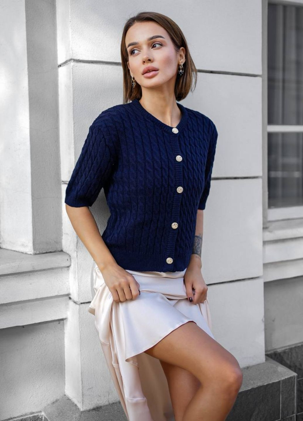 Темно-синий демисезонный кардиган Tik-Tak