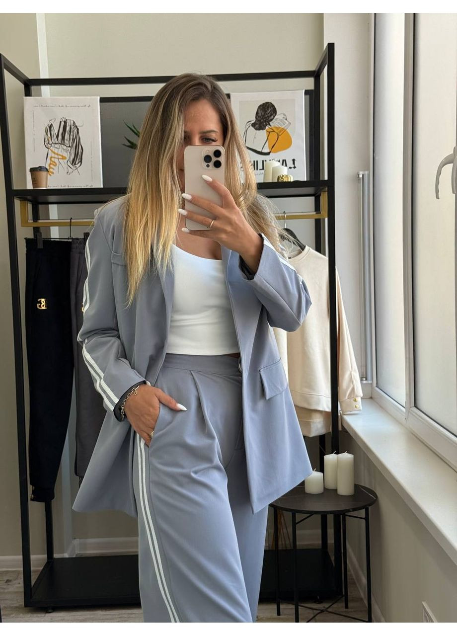 Костюм Тиар,на подкладке пиджак,брюки с лампасами палаццо Україна (359889400)