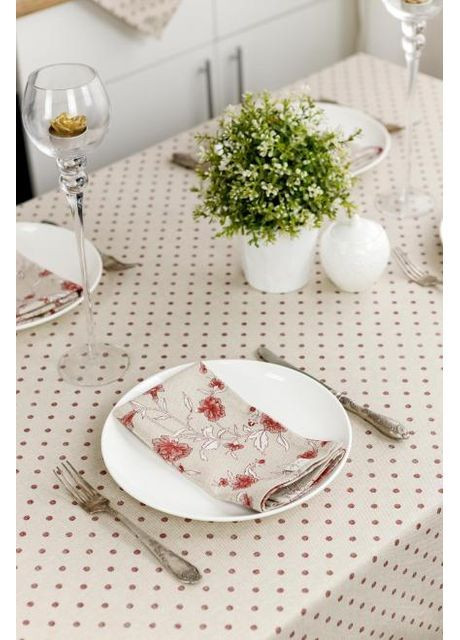 Салфетка Цветы 35х45 см Бежево-бордовый (7531) Прованс (366971208)