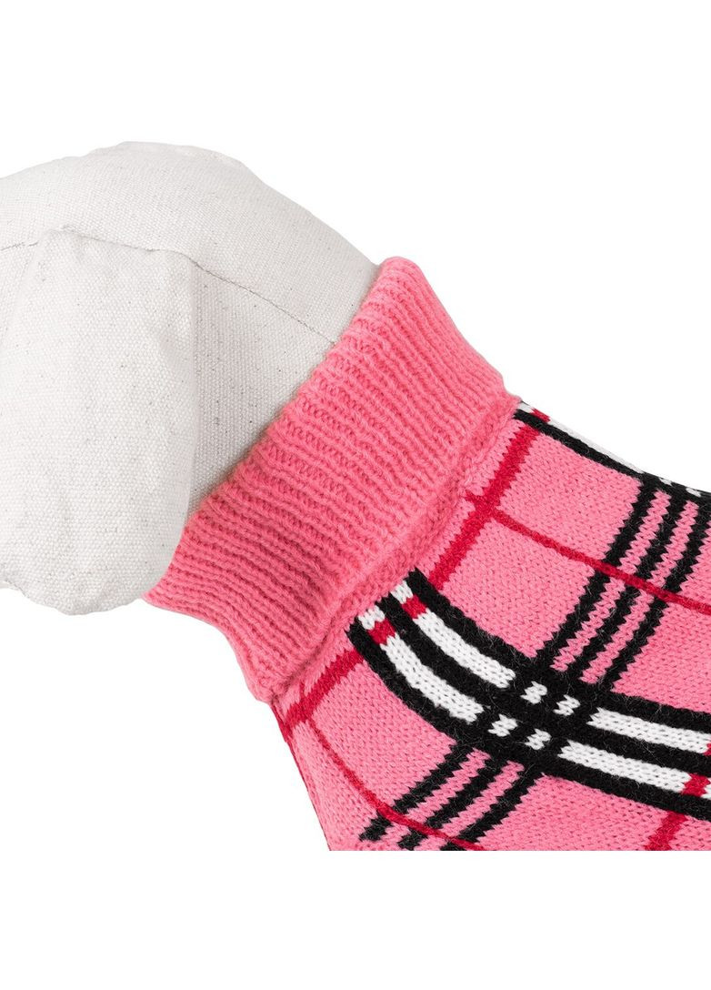 Свитер для собак, розовый/клетчатый, XL, 40см Happet (357074899)