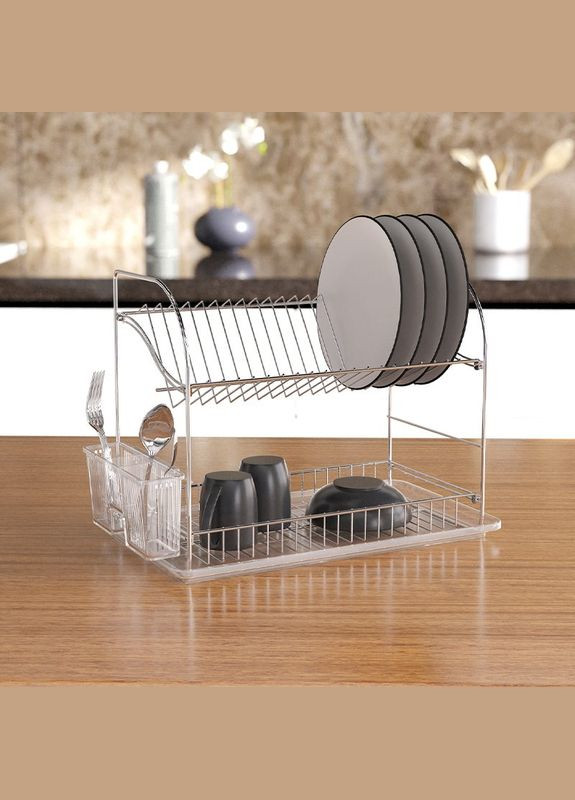 Сушка-стойка для посуды черная КВ002 Tekno-Tel (302518932)