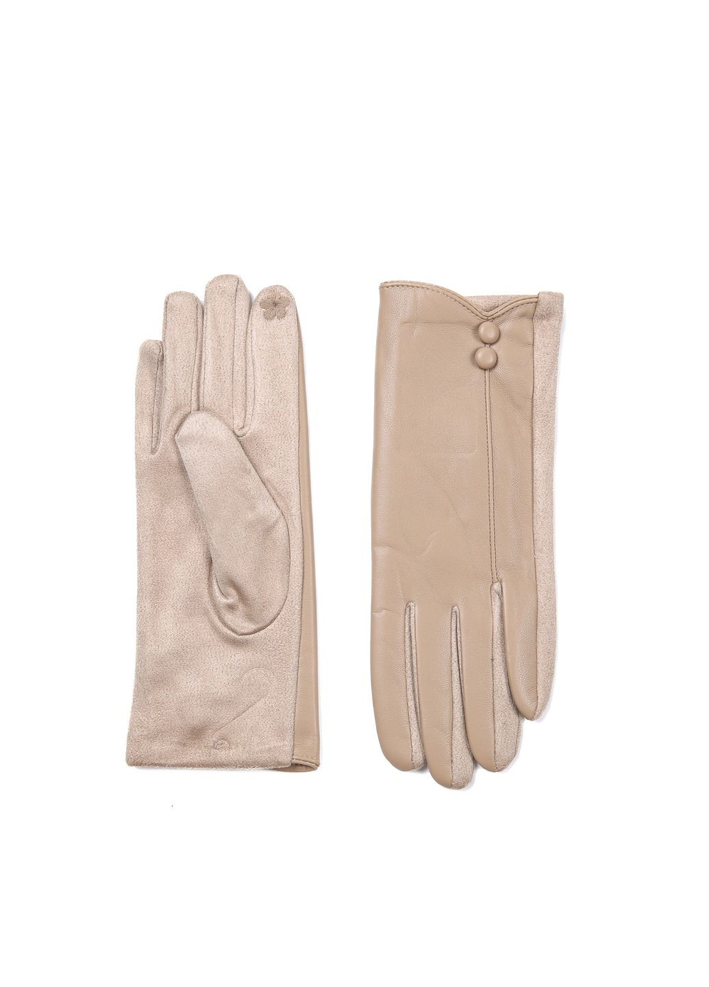 Перчатки Smart Touch женские комбинированные бежевые ПАТИНА LuckyLOOK 928-022 (362355795)