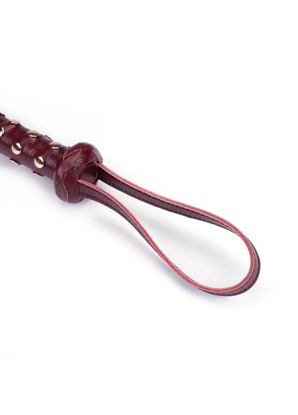 Флогер Wine Red Studded Flogger, натуральная кожа Liebe Seele (335387902)