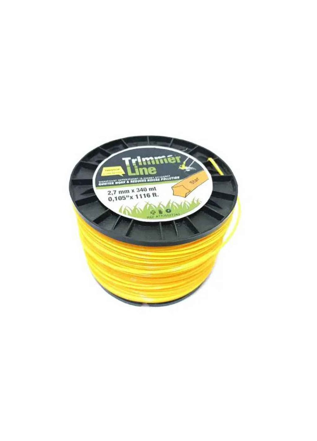 Ліска для підстригання трави зірка L=340м d=2,7мм ТМ Trimmer Line No Brand (387333873)