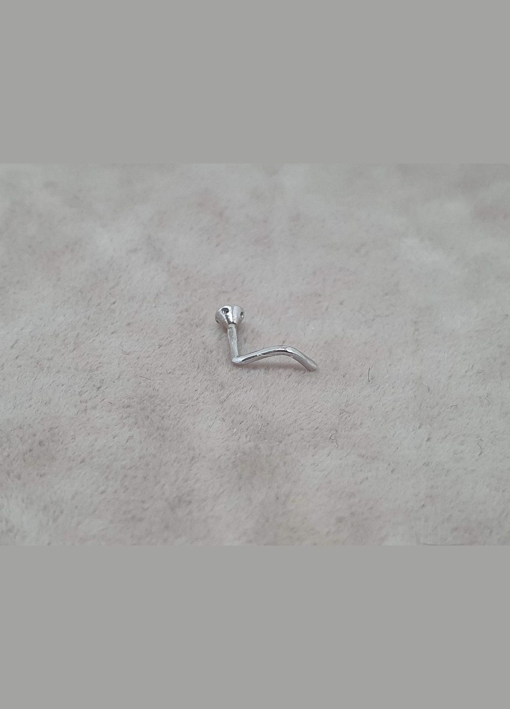 Золота сережка-пірсинг в ніс з діамантом. 1122526Р_Б Астор (322416169)