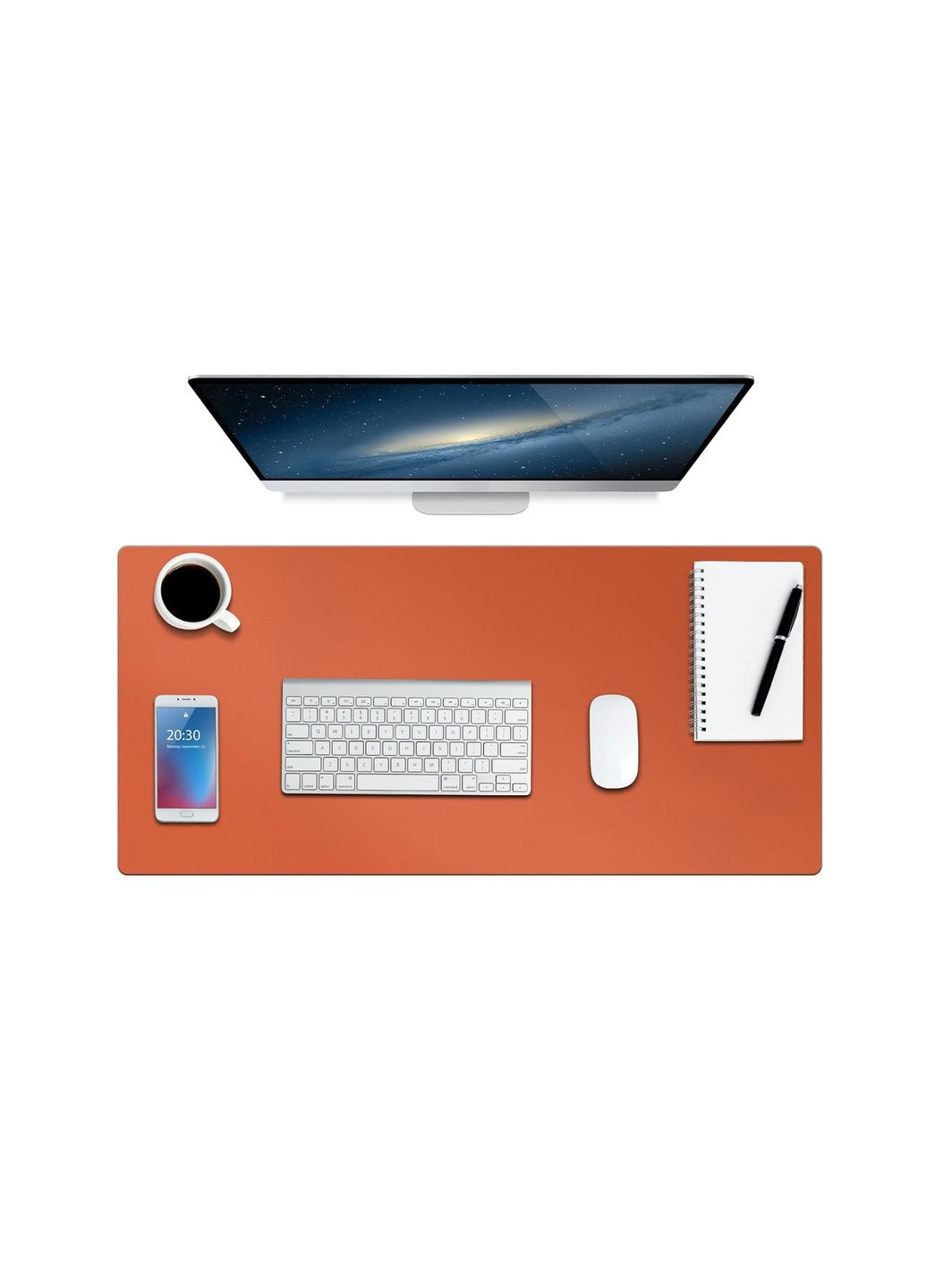 Игровая поверхность Desk Mat Ultra Slim 900x400x1.8 мм Orange/Army Green No Brand (342099204)