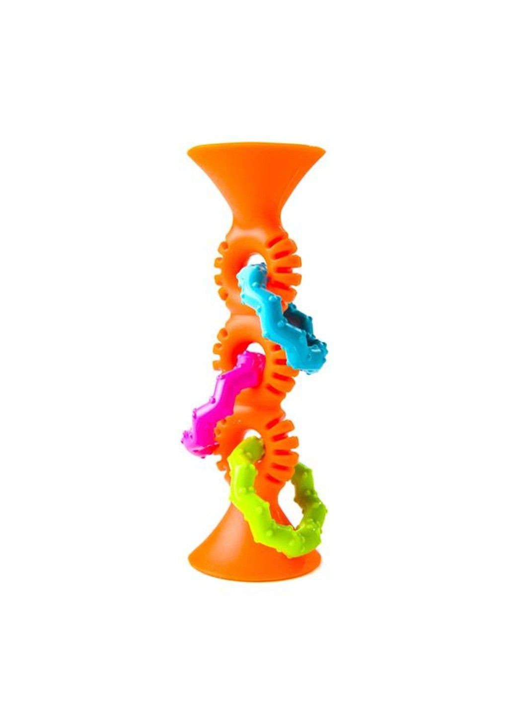 Прорезыватель-погремушка на присосках pipSquigz Loops оранжевый (F165ML) Fat Brain Toys (331173480)