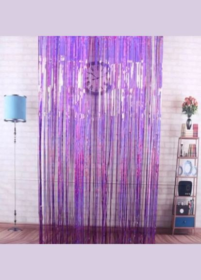 Фото зона дождик новогодний 2 м на 1 м фиолетовый Jannet Дощик (316355334)