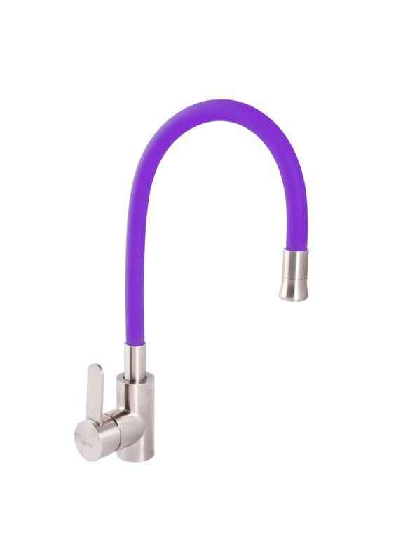 Смеситель для кухни с фиолетовым гибким изливом (LL1478) Zerix LR74004-8 (324804560)