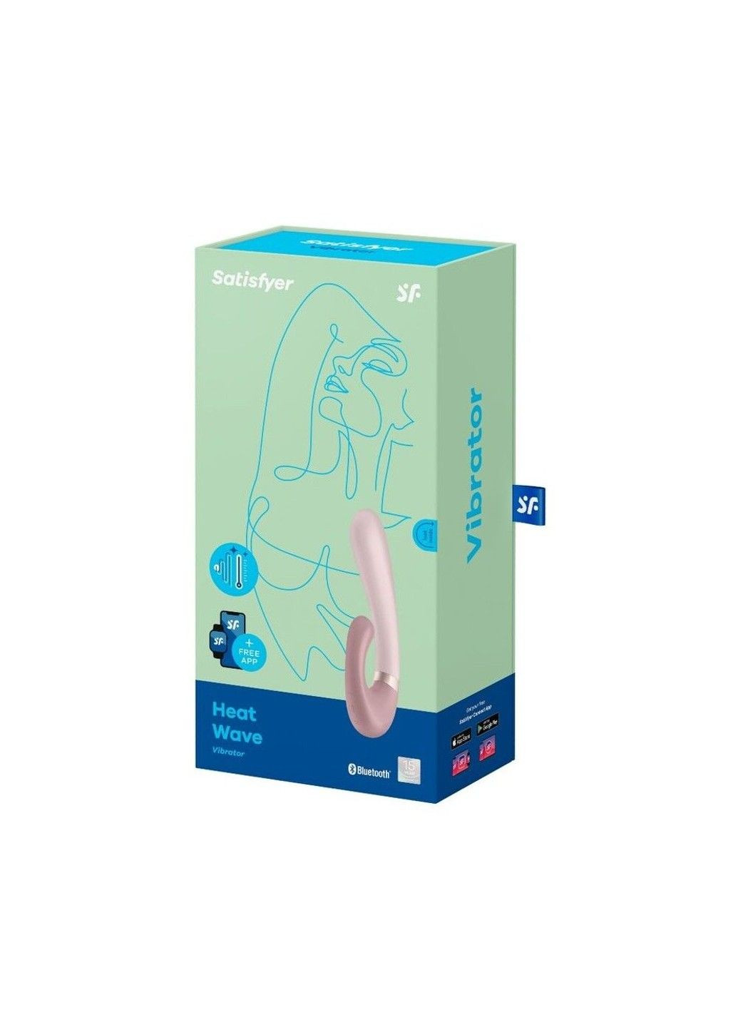 Смарт вібратор кролик Heat Wave Mauve з підігрівом вібрамасажер Satisfyer (298349513)