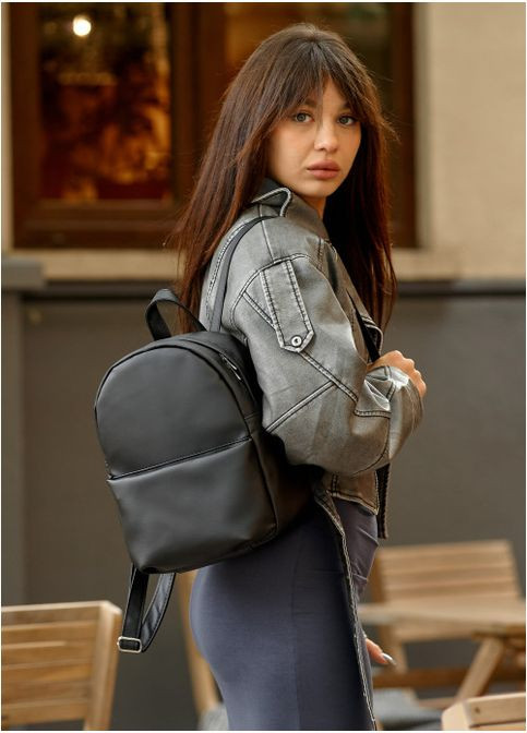 Рюкзак жіночий з екошкіри Este MB Чорний Sambag (301871127)