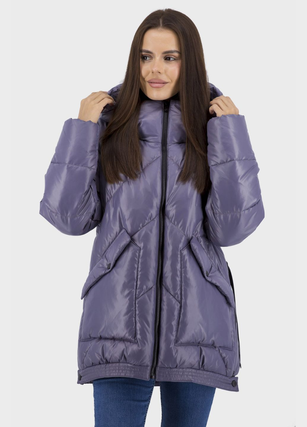 Сиреневая зимняя женская куртка (, ), 32650 Stella Polare