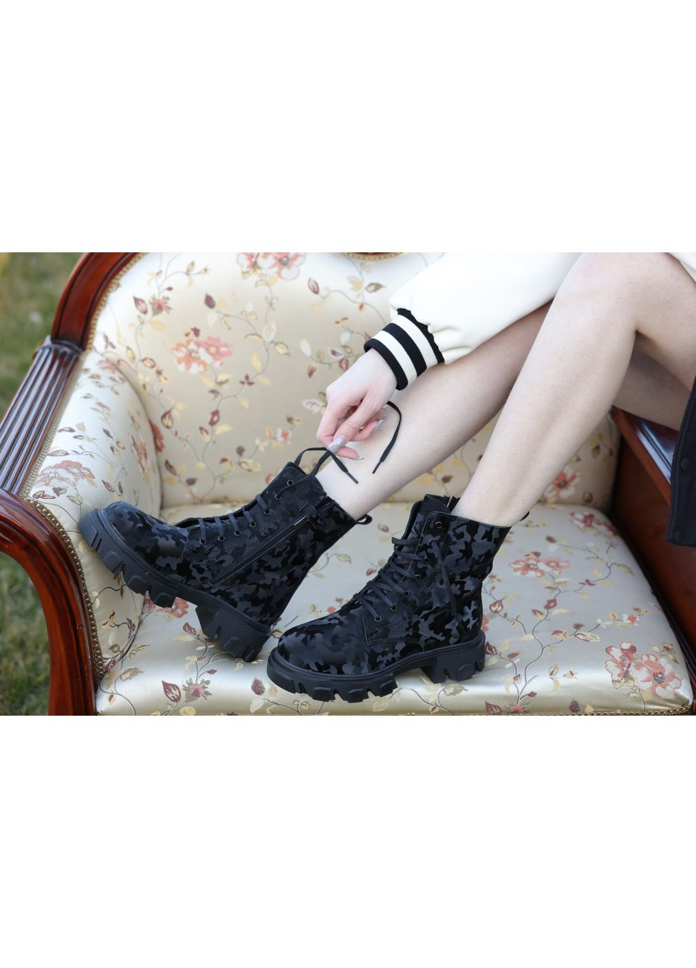 Черные ботинки осенние 121 для девочек чёрные. размер 32 Topitop