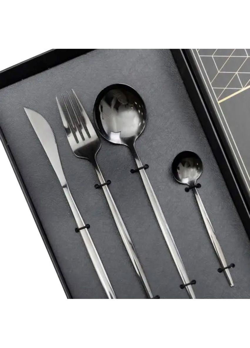 Набор столовых приборов 24 предмета для 6 персон из нержавеющей стали комплект ложек вилок ножей ProDobro (364192638)