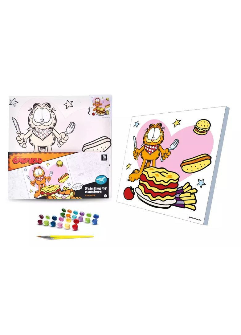 Картина по номерам "Гарфилд: Вкус настроения", 30х30 см - No Brand QB913-006 (371925798)