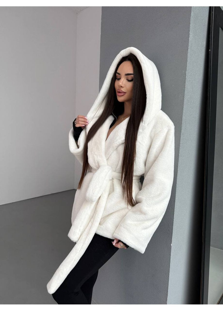 Женская шуба с капюшоном свободного кроя. MonCher (369733375)