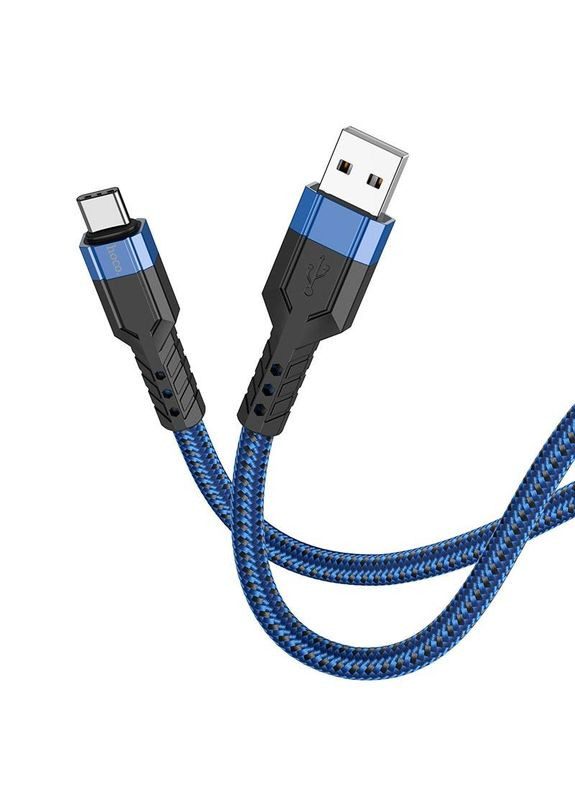 Кабель TypeC - USB U110 1.2m 3A синий 6931474770615 Hoco (293346037)