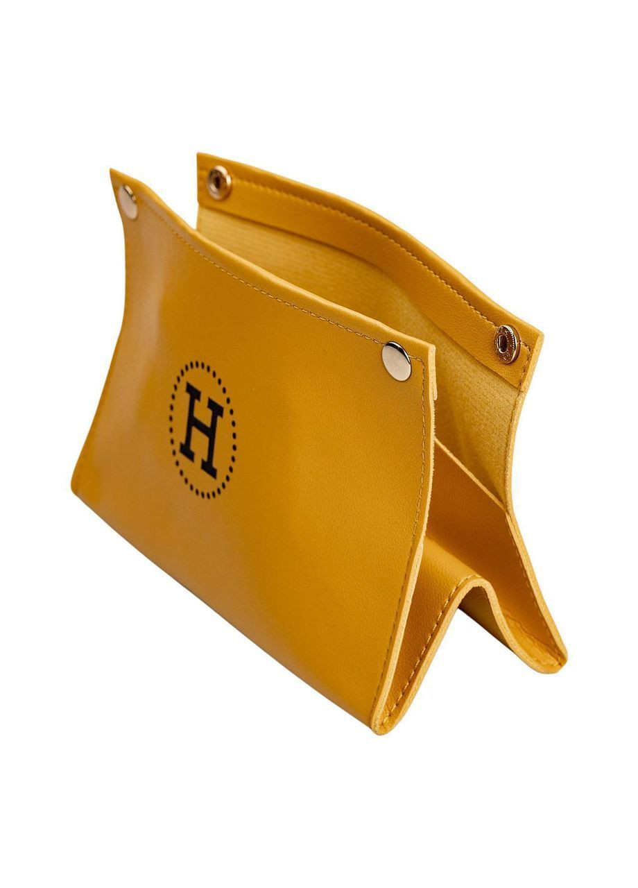 Салфетка из эко кожи 20×7.5×11.5 см для салфеток на кнопках Желтый HP-3-213Y No Brand (369966652)