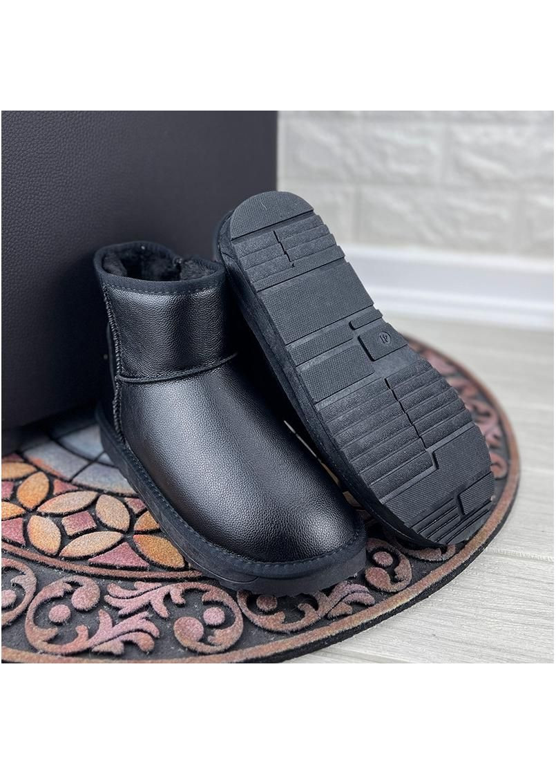 Уггі шкіряні чоловічі короткі VS-0080854-1 Чорні No Brand (305076581)