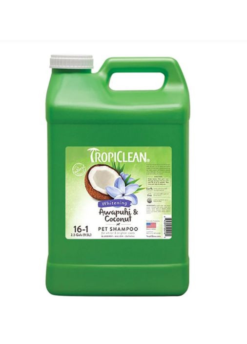 Шампунь "Имбирь и кокос", концентрат 1:16, для белой шерсти, для собак и кошек, 9,5 л (645095900110) TropiClean (355021839)