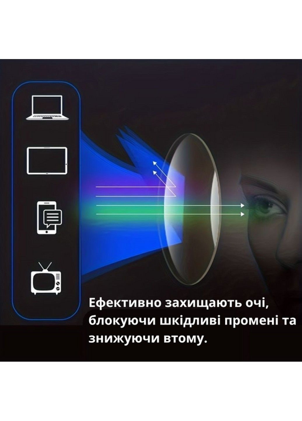 Прямокутні окуляри для комп'ютера Classic. Комплект No Brand (349821688)