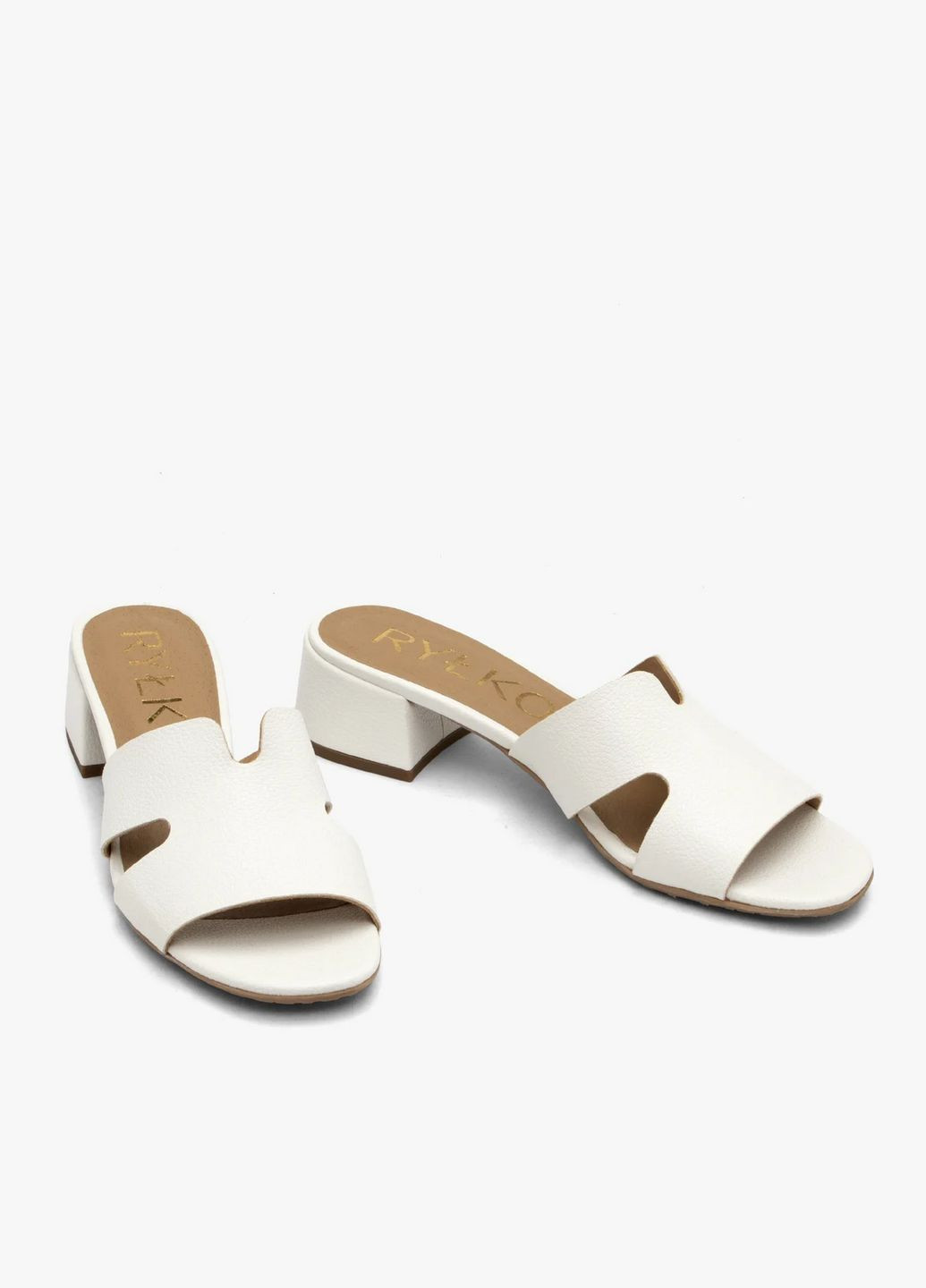 Белые шлепанцы Rylko